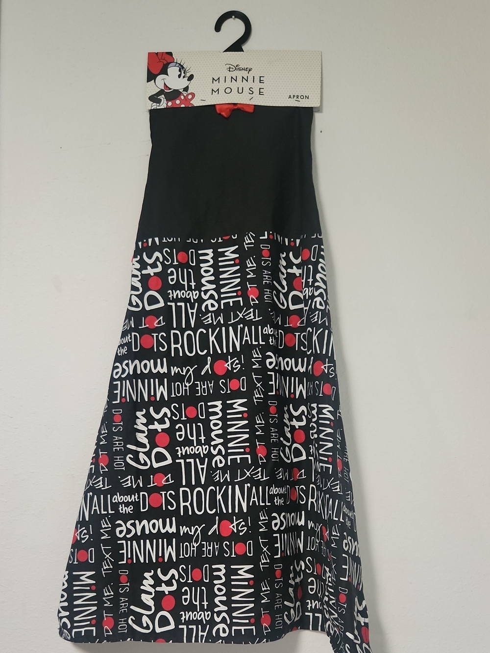 Disney Minnie Mouse Black, Red & White A-Line Skirt Apron